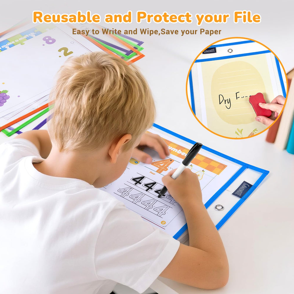 GAMENOTE open sleeve with letter paper inside showing easy insertion benefit