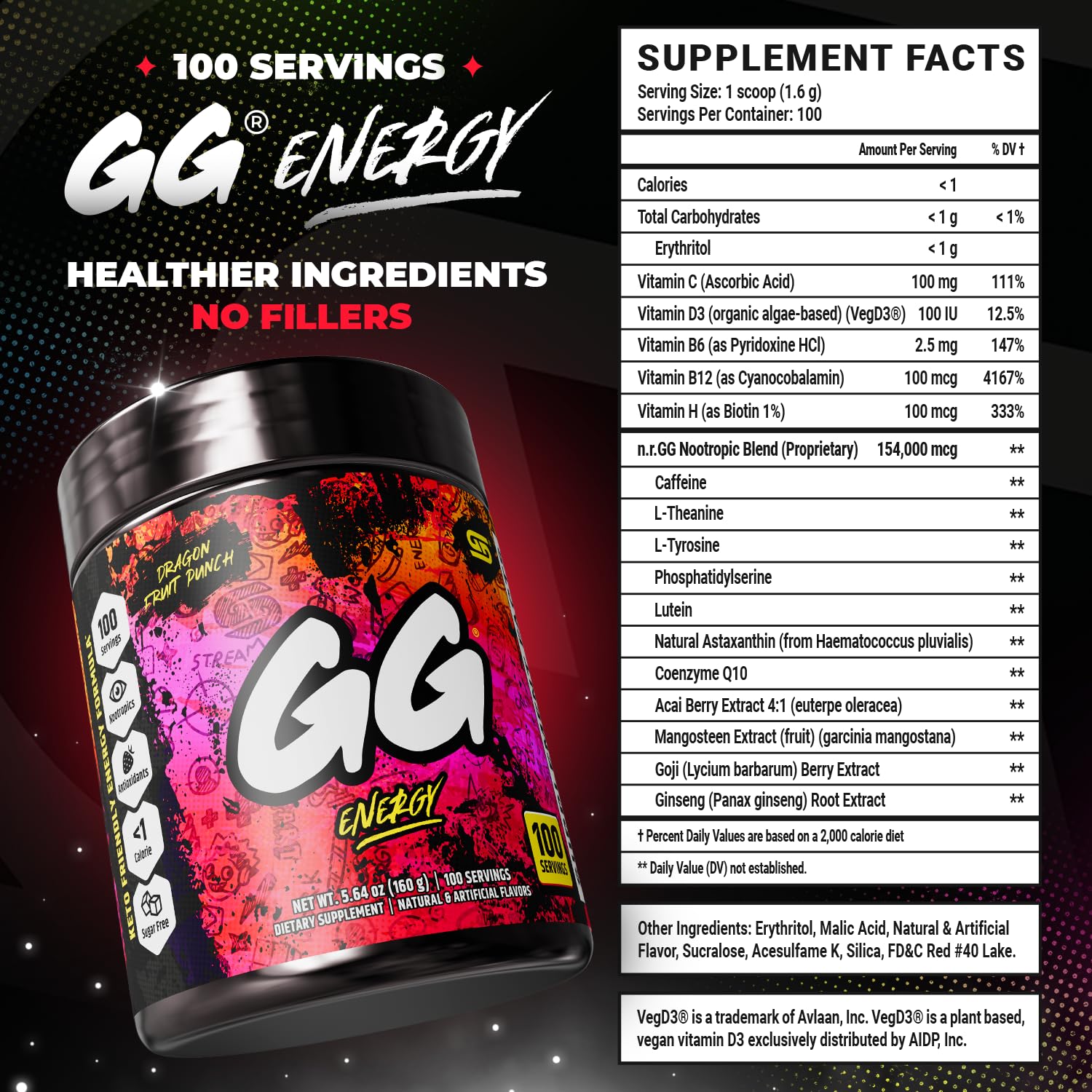 Gamer Supps jugador usando la bebida durante sesión de juego enfocada