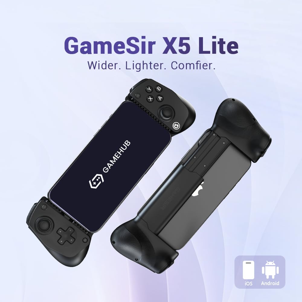 GameSir X5 Lite primer plano del joystick Hall Effect, precisión y durabilidad