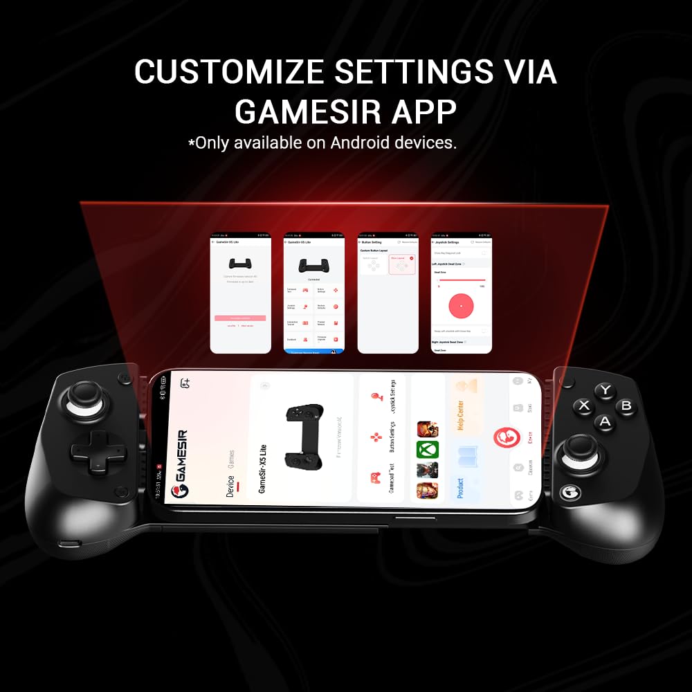 GameSir X5 Lite en mano para comparar tamaño y peso ligero