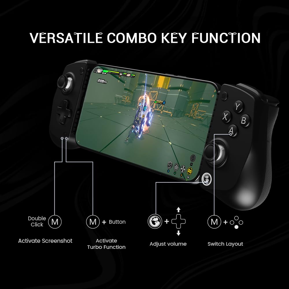 GameSir X5 Lite caja y etiqueta, información de compatibilidad clara