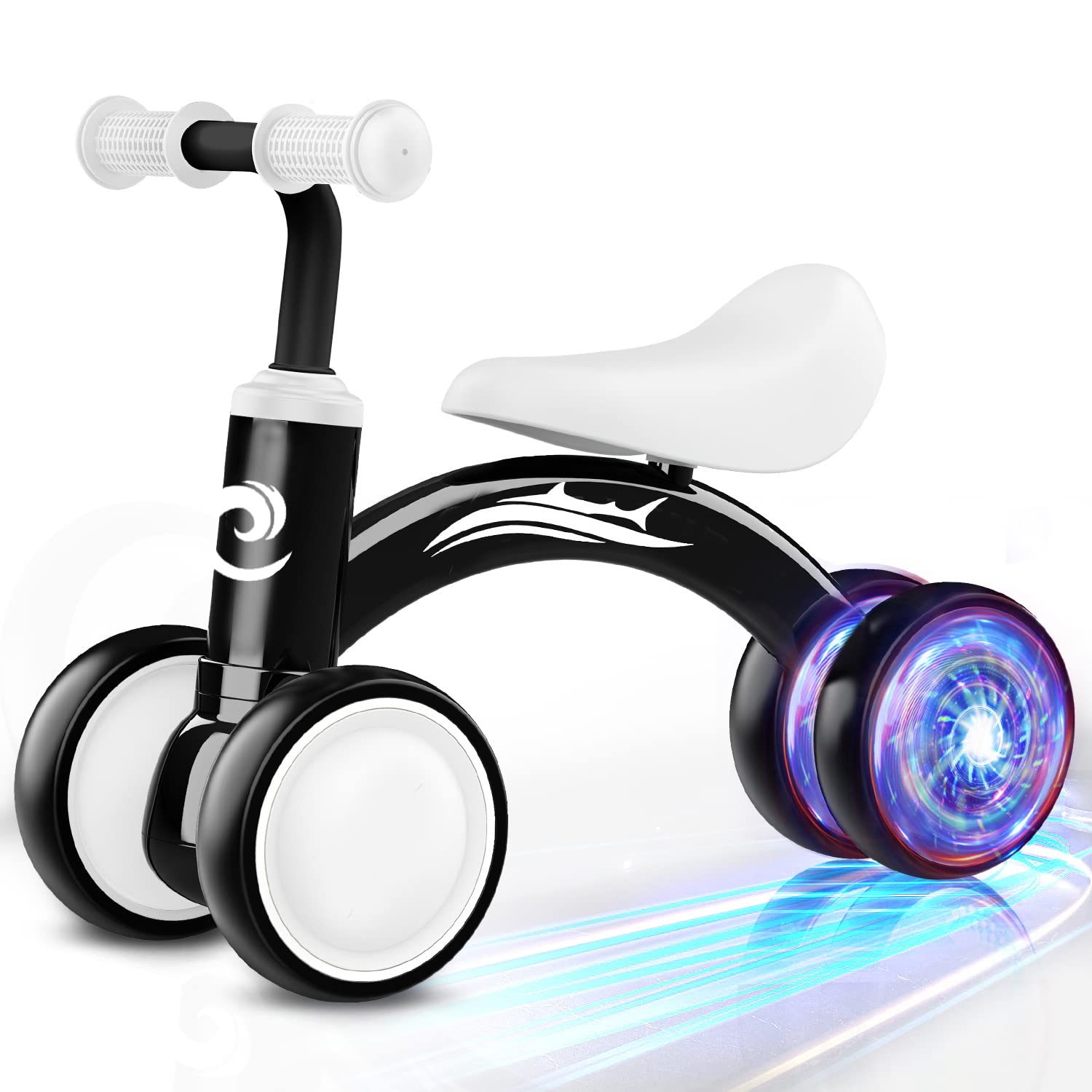 Gamfeiny bicicleta frontal mostrando la rueda iluminada y estructura segura