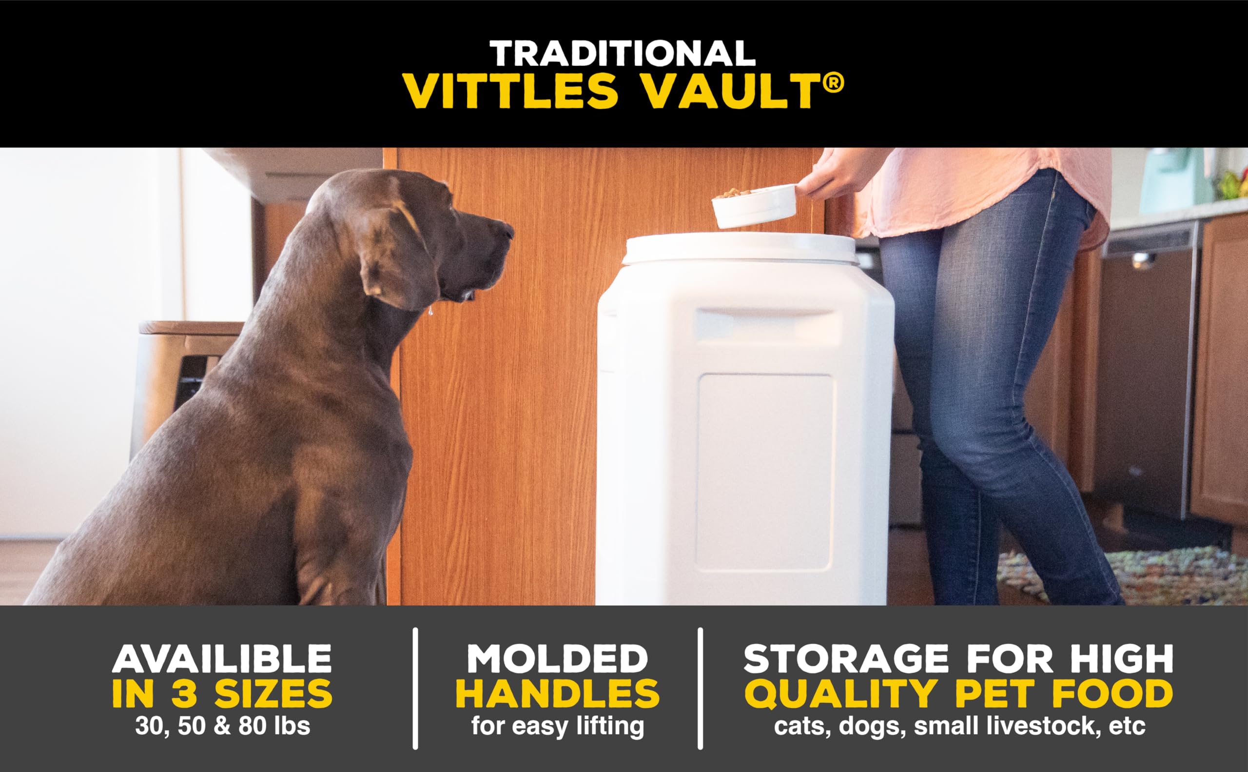 Gamma2 Vittles Vault en cocina mostrando uso doméstico seguro