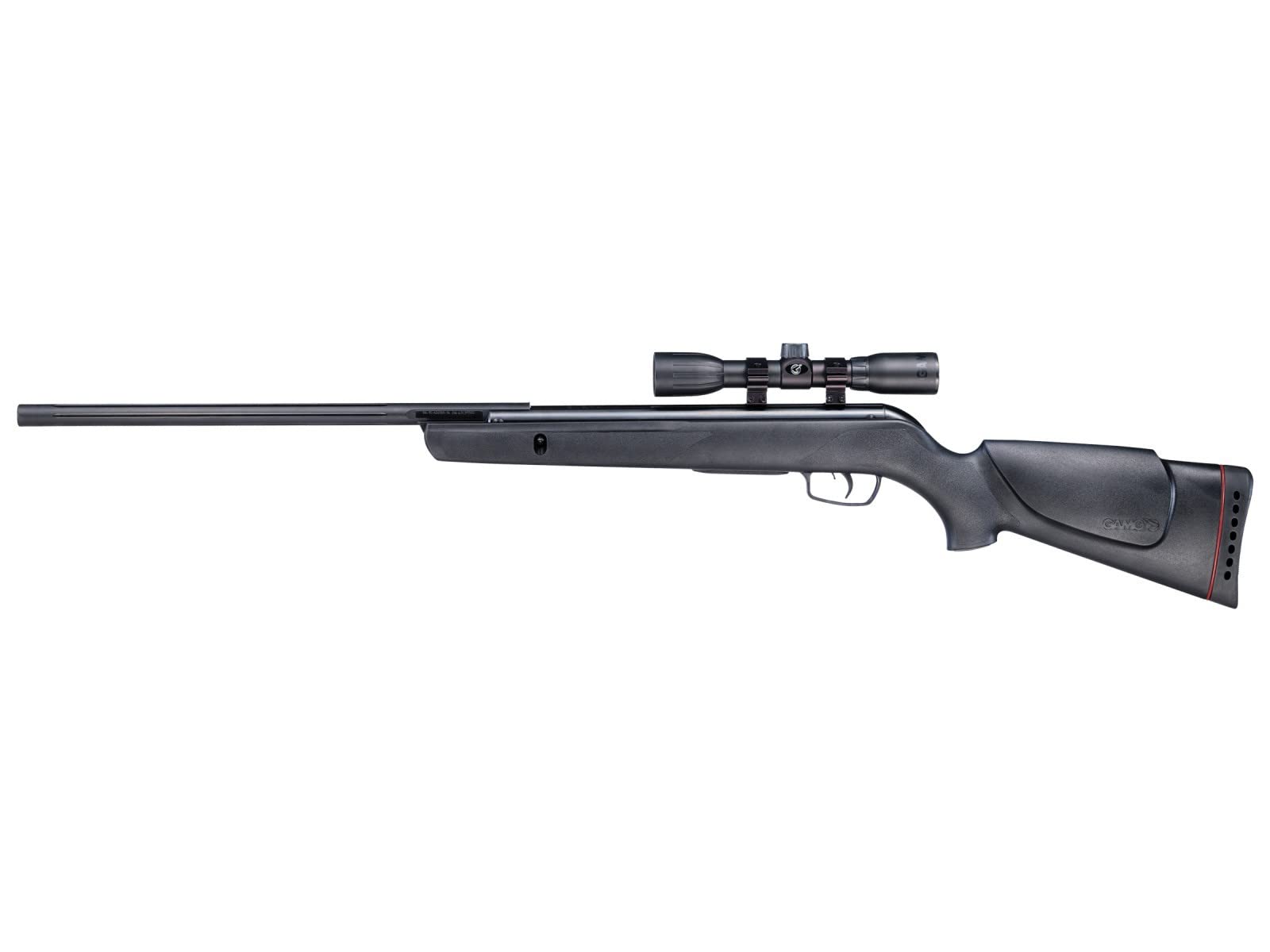 Gamo Varmint comparación de tamaño junto a una regla para referencia práctica