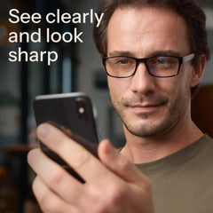 Gaoye hombre usando gafas leyendo en portátil para trabajo prolongado