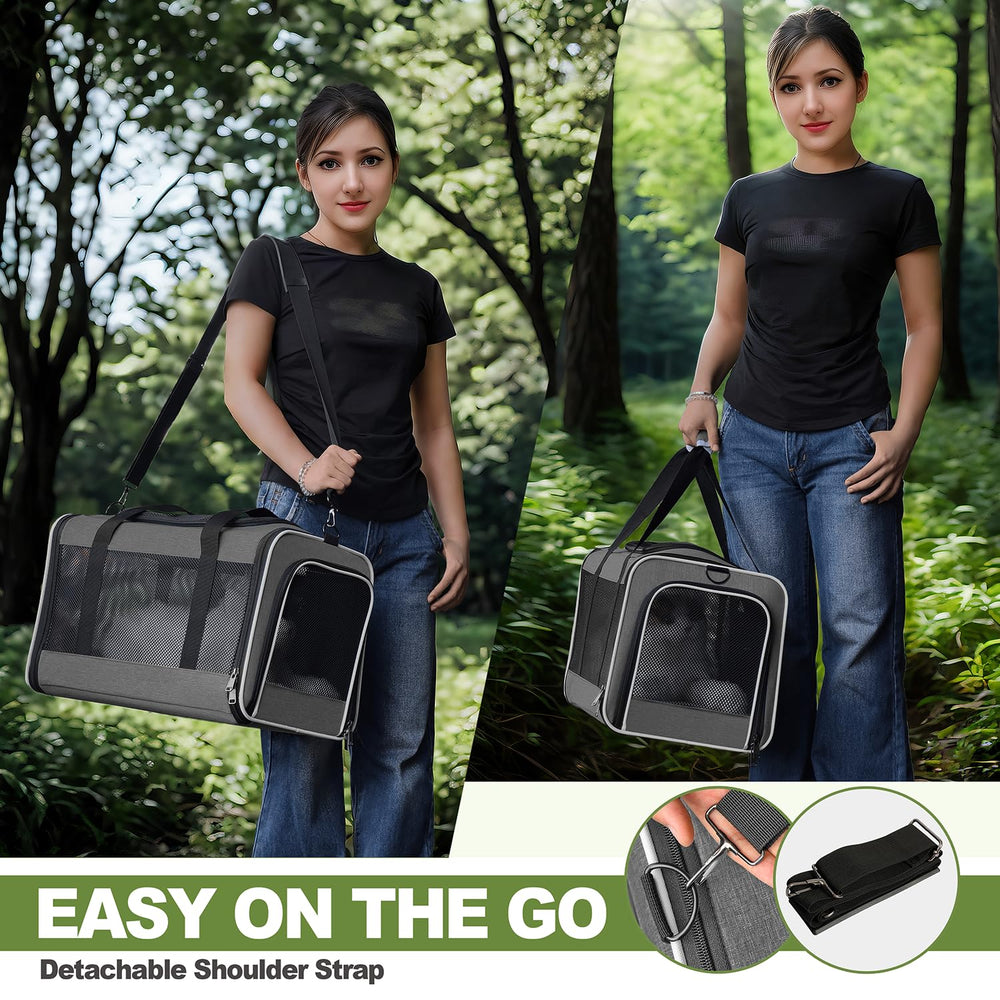 GAPZER carrier worn on shoulder with adjustable strap for hands-free travel
