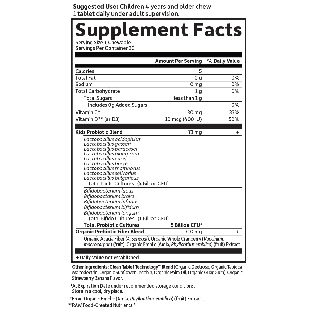 Garden of Life etiqueta lateral con certificaciones USDA Organic y Non-GMO