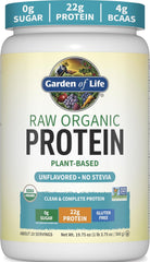 Garden of Life envase frontal mostrando etiqueta y certificaciones
