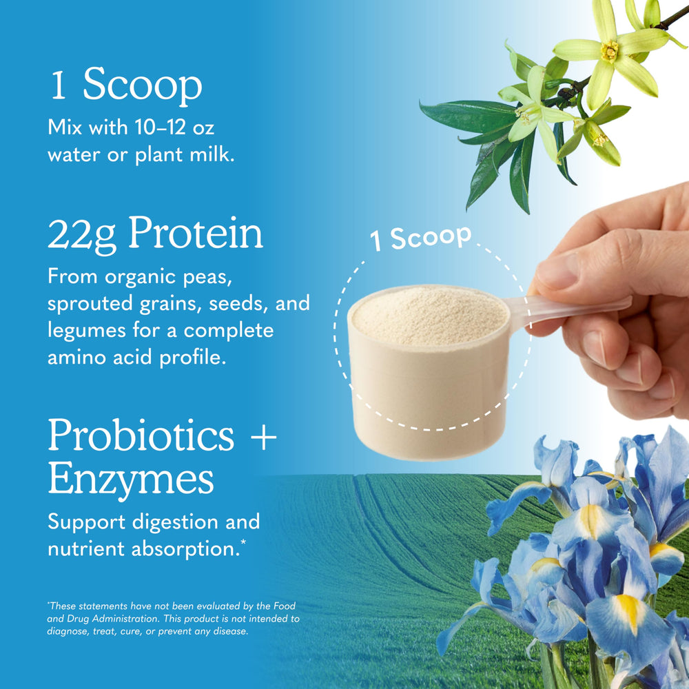 Garden of Life etiqueta con certificaciones orgánico, vegano y sin gluten