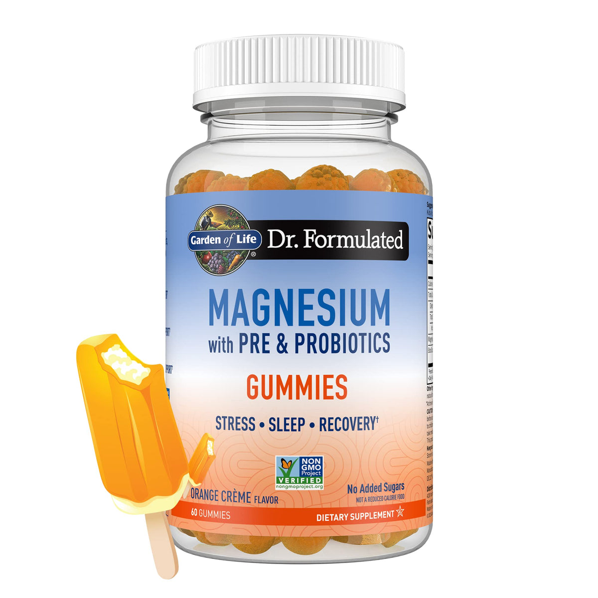Garden of Life frente del empaque mostrando gominolas y beneficios claves