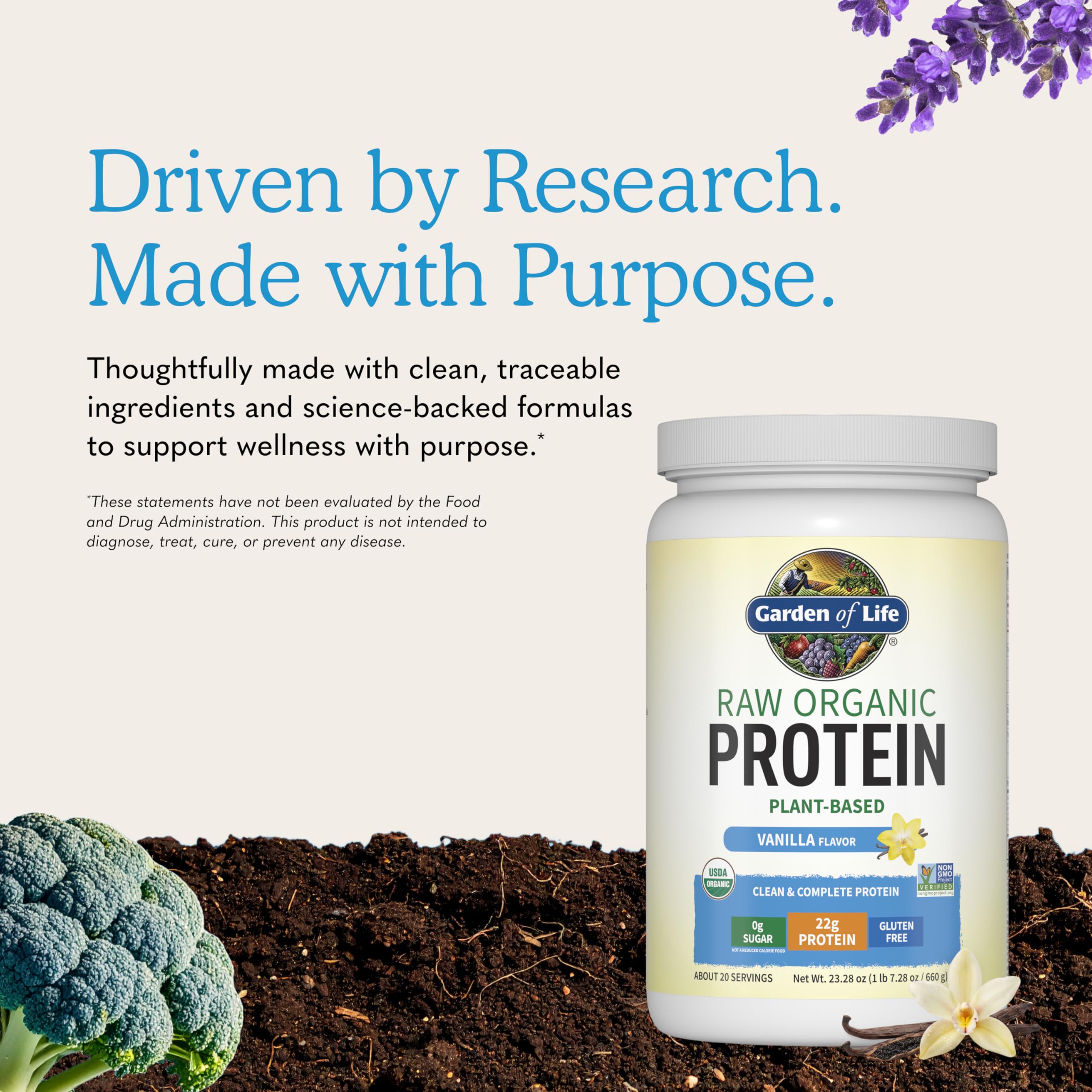 Garden of Life ingredientes vegetales dispersos, origen vegetal y natural