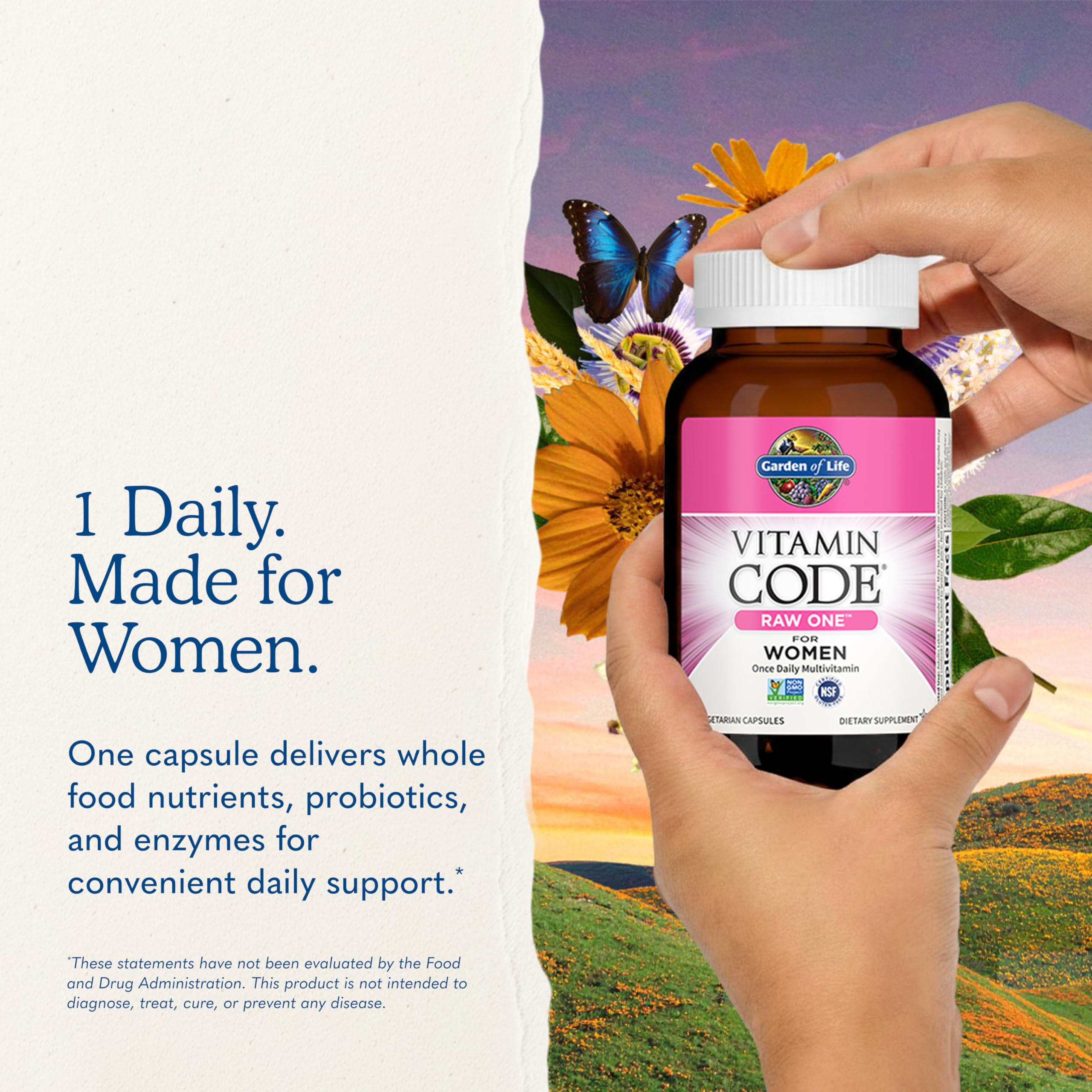 Garden of Life multivitamínico en rutina matutina para conveniencia diaria