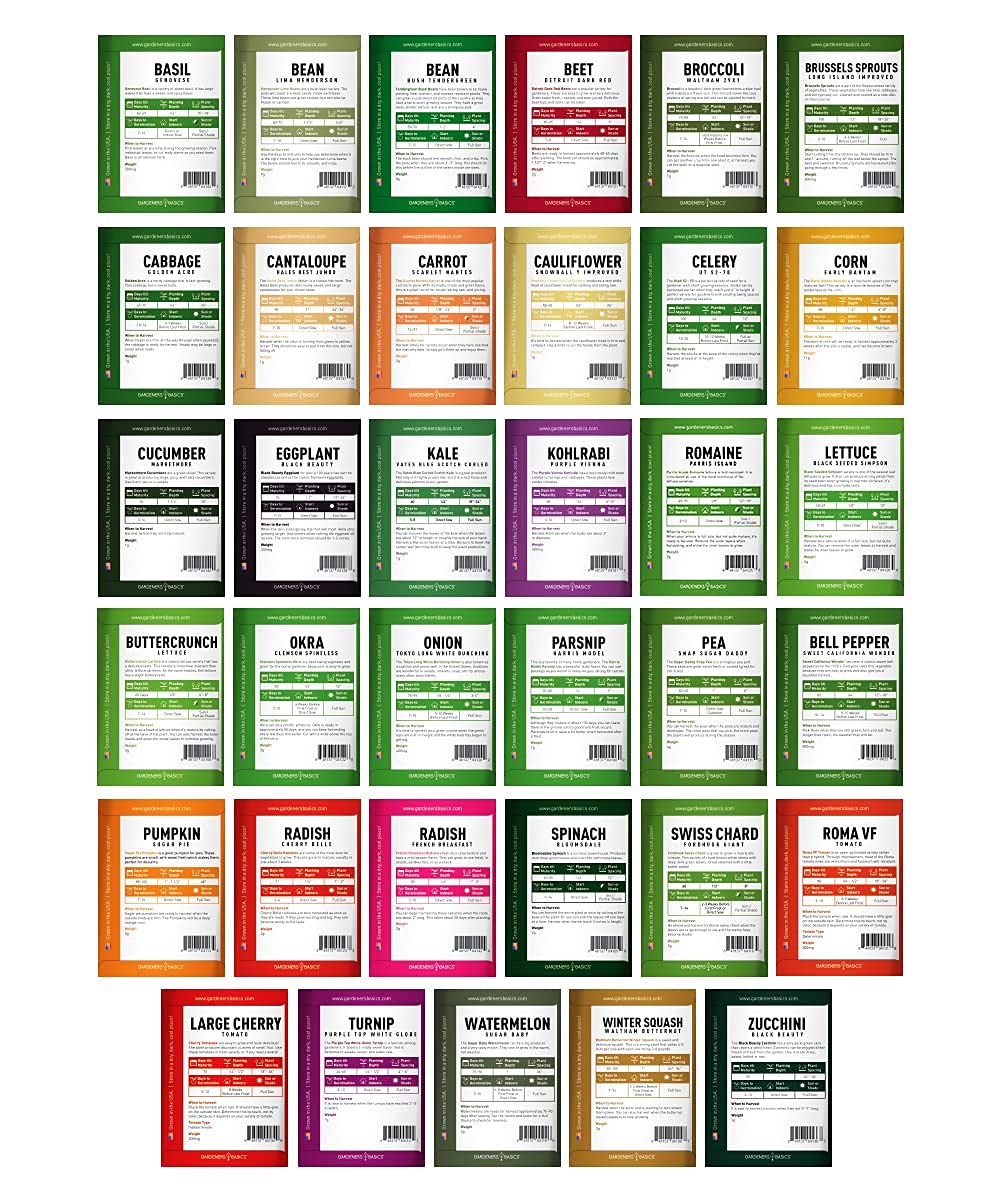 Gardeners Basics detalle de semillas que evidencia cantidad y calidad