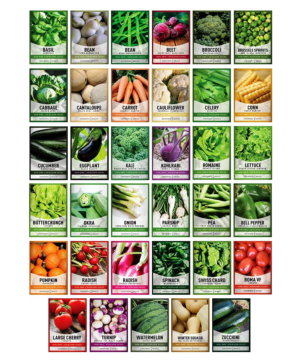 Gardeners Basics sobres etiquetados listos para sembrar y facilitar identificación
