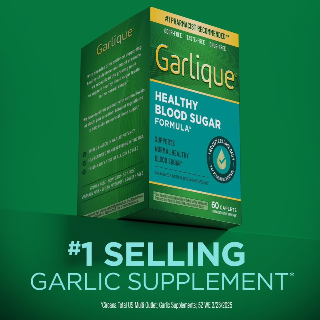 Garlique etiqueta con lista de ingredientes y garantías de calidad