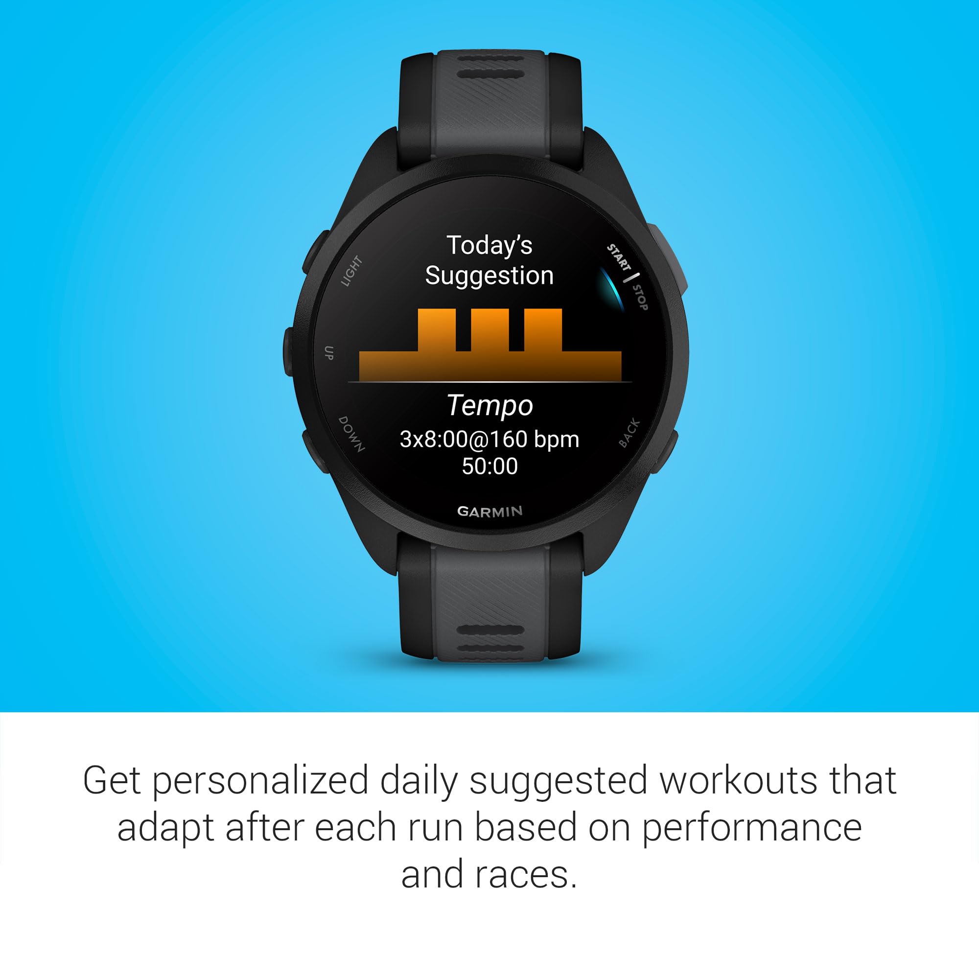 Garmin Forerunner 165 en uso durante entrenamiento, integración con rutina diaria