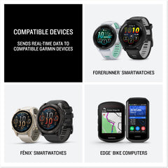 Garmin HRM 200 en uso en carrera con reloj Garmin, mejora del rendimiento