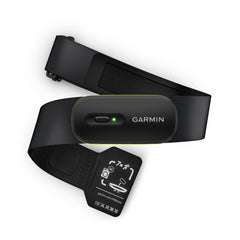 Garmin HRM 600 vista frontal del módulo mostrando sus conexiones y precisión