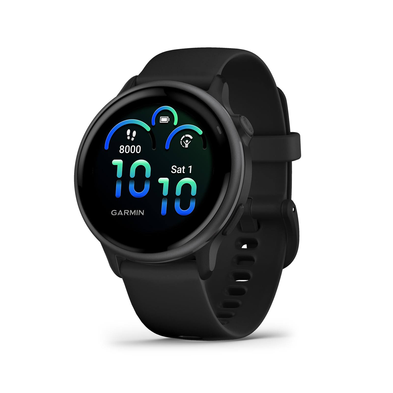 Garmin vívoactive 6 vista frontal con pantalla clara y beneficio de lectura rápida