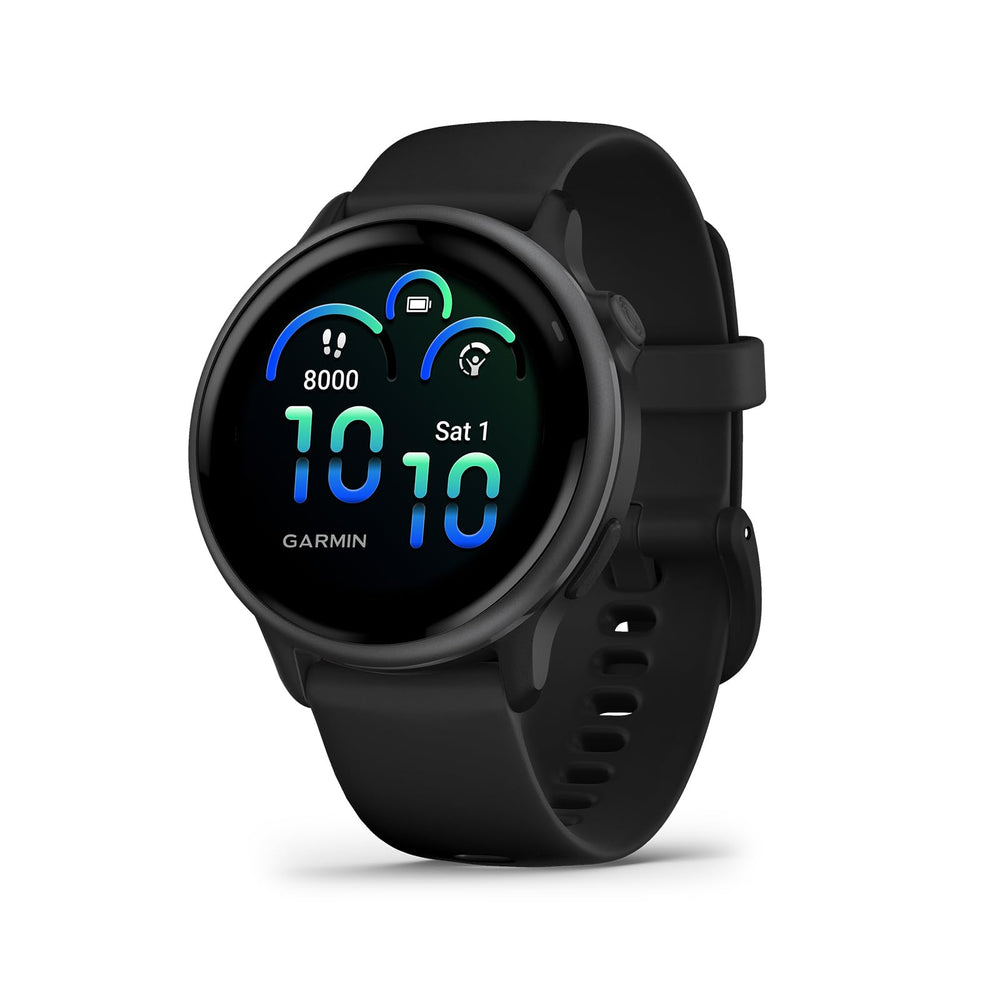 Garmin vívoactive 6 vista frontal con pantalla clara y beneficio de lectura rápida