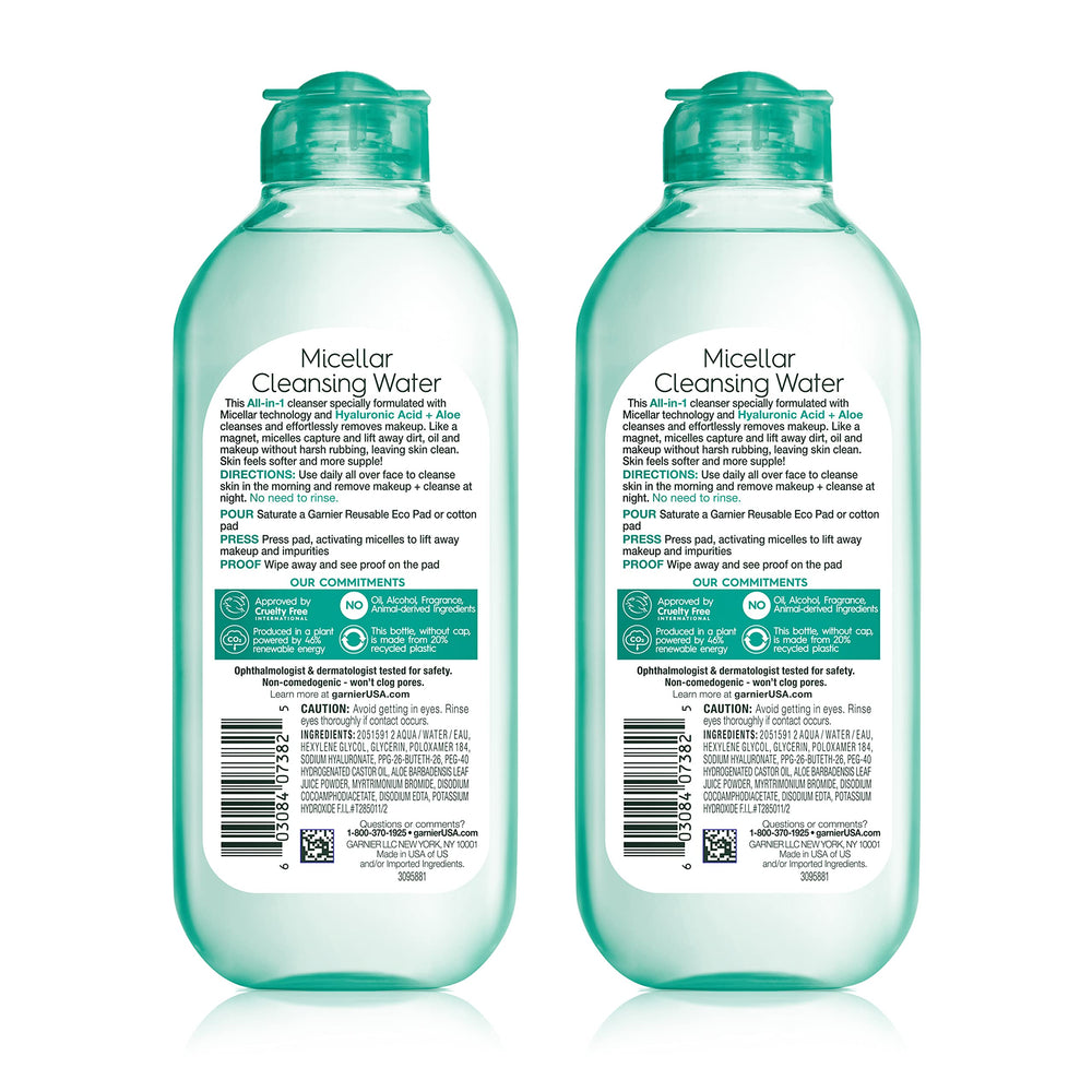 Garnier textura acuosa en gota mostrando hidratación ligera y absorción rápida