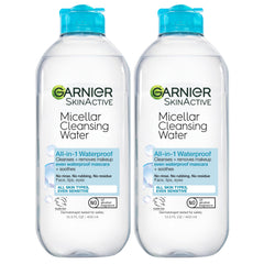 Garnier botella frontal 400 ml mostrando diseño y beneficio limpieza eficaz