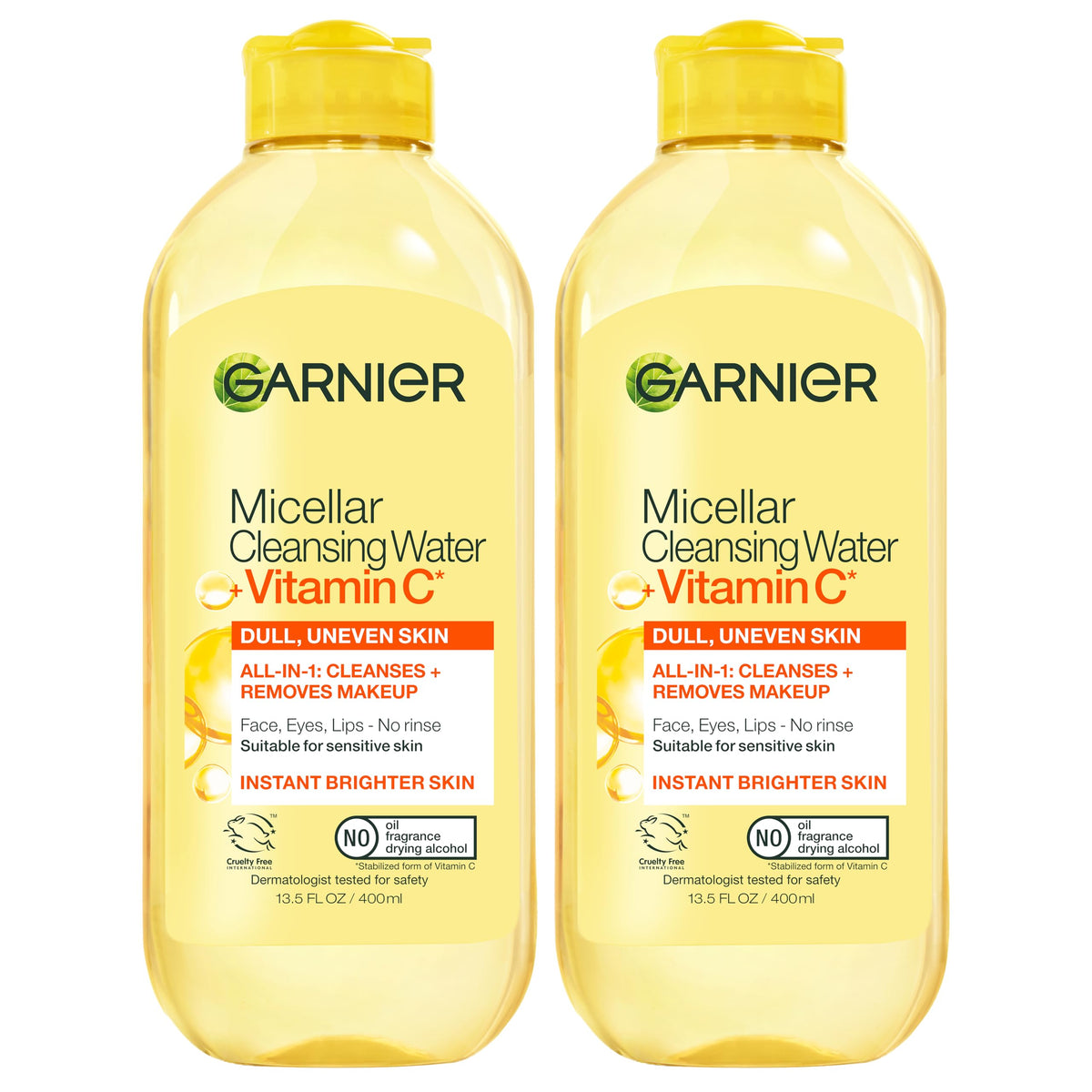 Garnier botella frontal agua micelar 400 ml limpia e ilumina