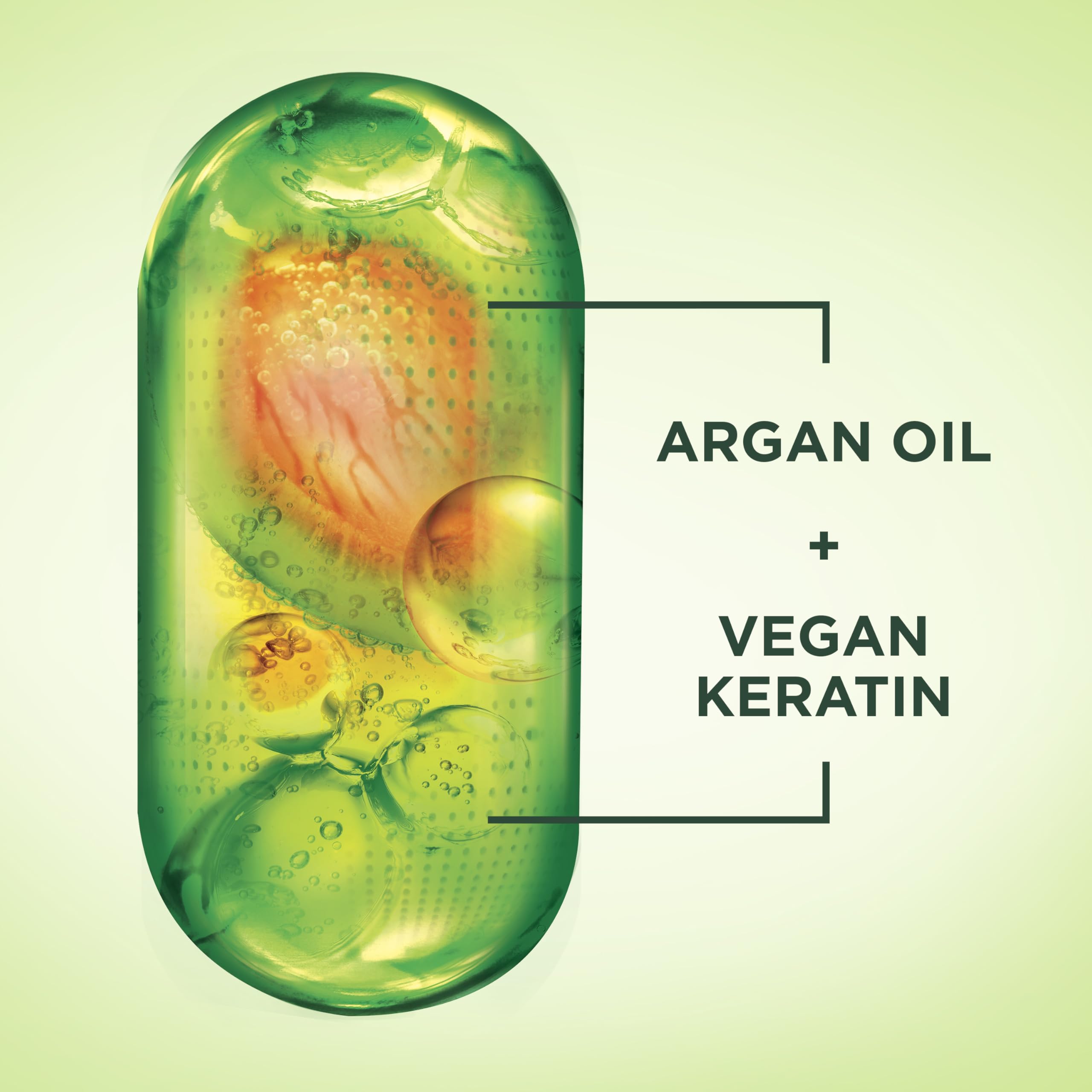 Garnier Fructis gota de aceite de argán destacando nutrición