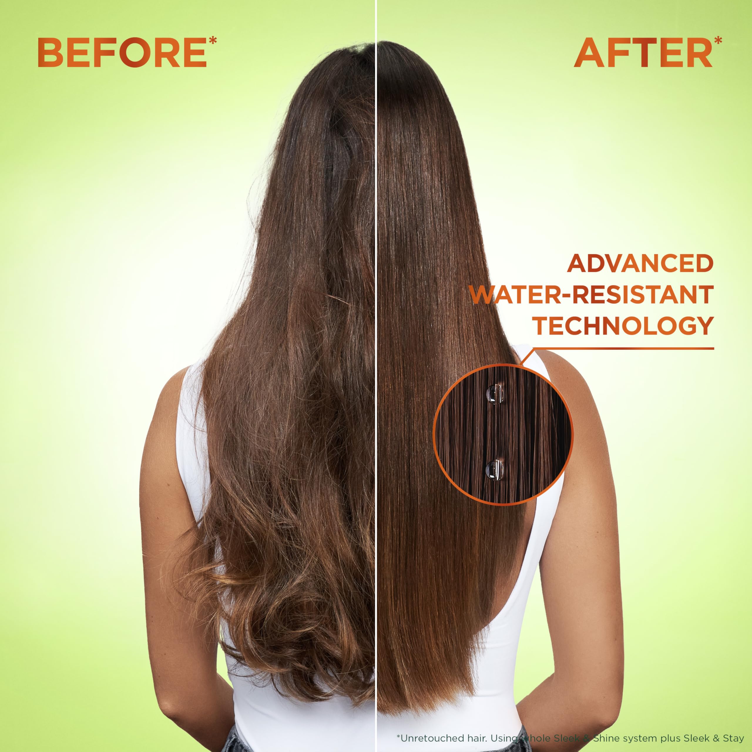 Garnier Fructis kit sobre superficie ilustrando rutina de tres pasos
