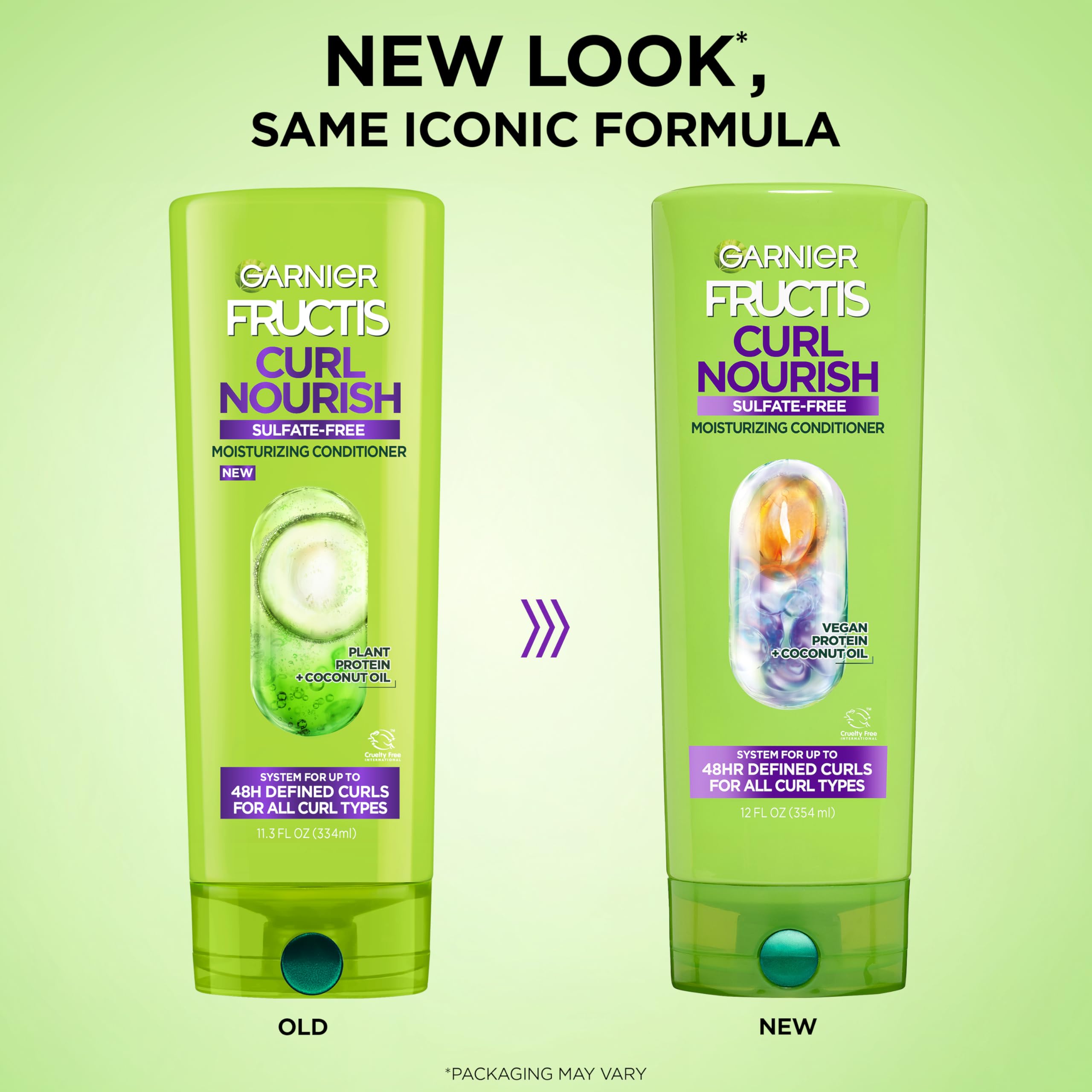 Garnier Fructis textura cremosa en mano proporciona nutrición y desenredo