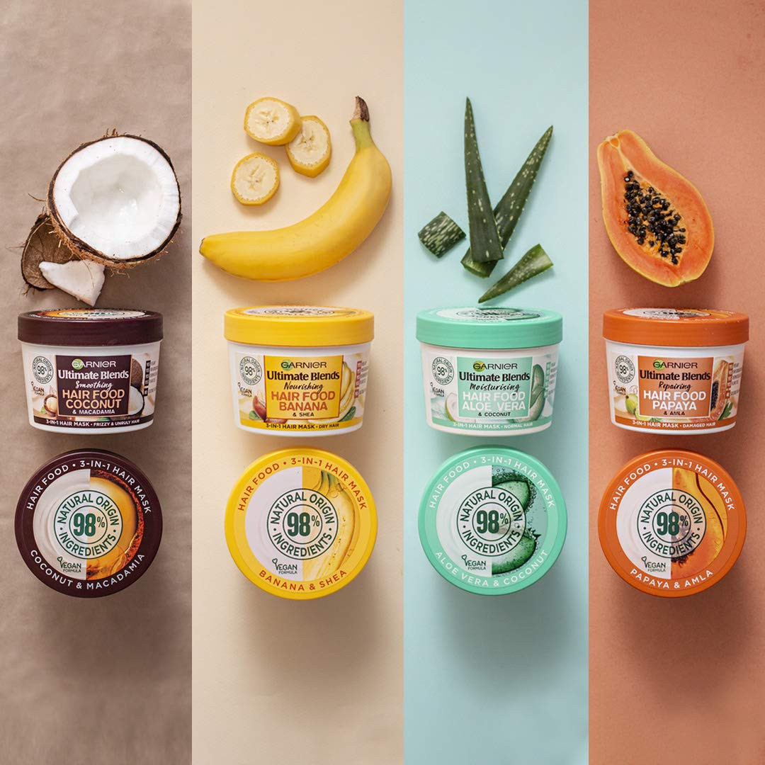 Garnier envase en ambiente de baño natural, estilo de vida y rutina de cuidado fácil