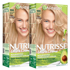 Garnier Nutrisse frente del empaque mostrando tono y beneficio nutritivo