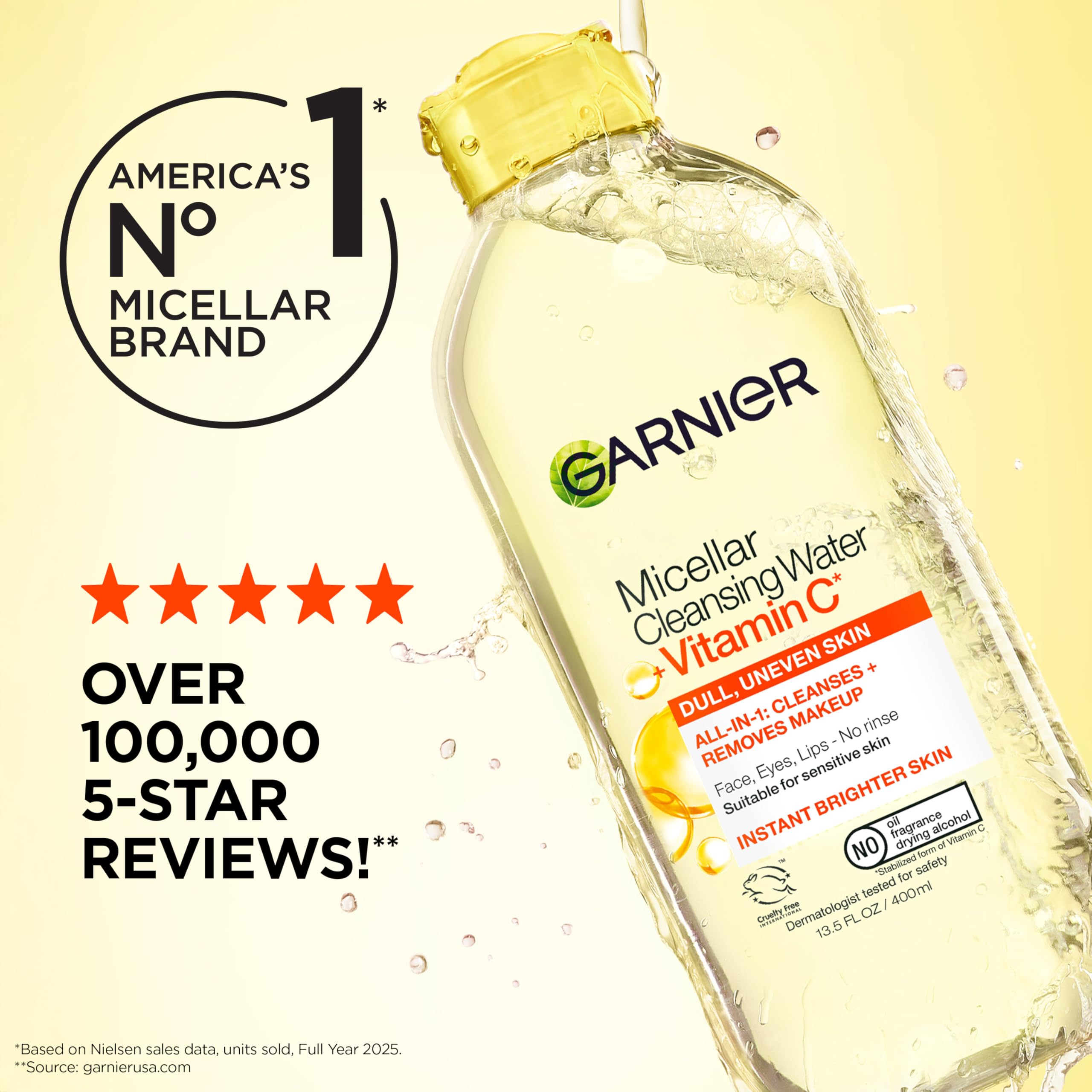 Garnier botellas sobre toalla lifestyle transmite rutina diaria