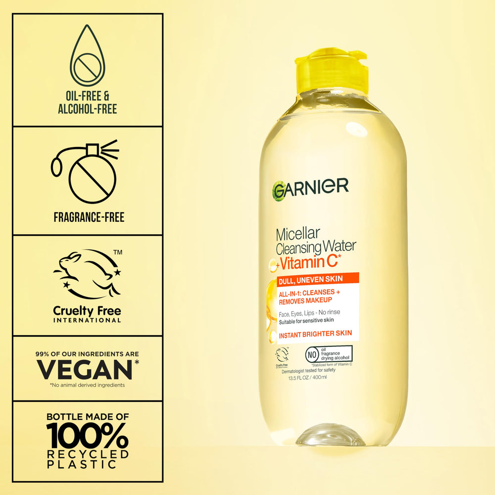 Garnier limpiador retirando maquillaje de ojos con delicadeza