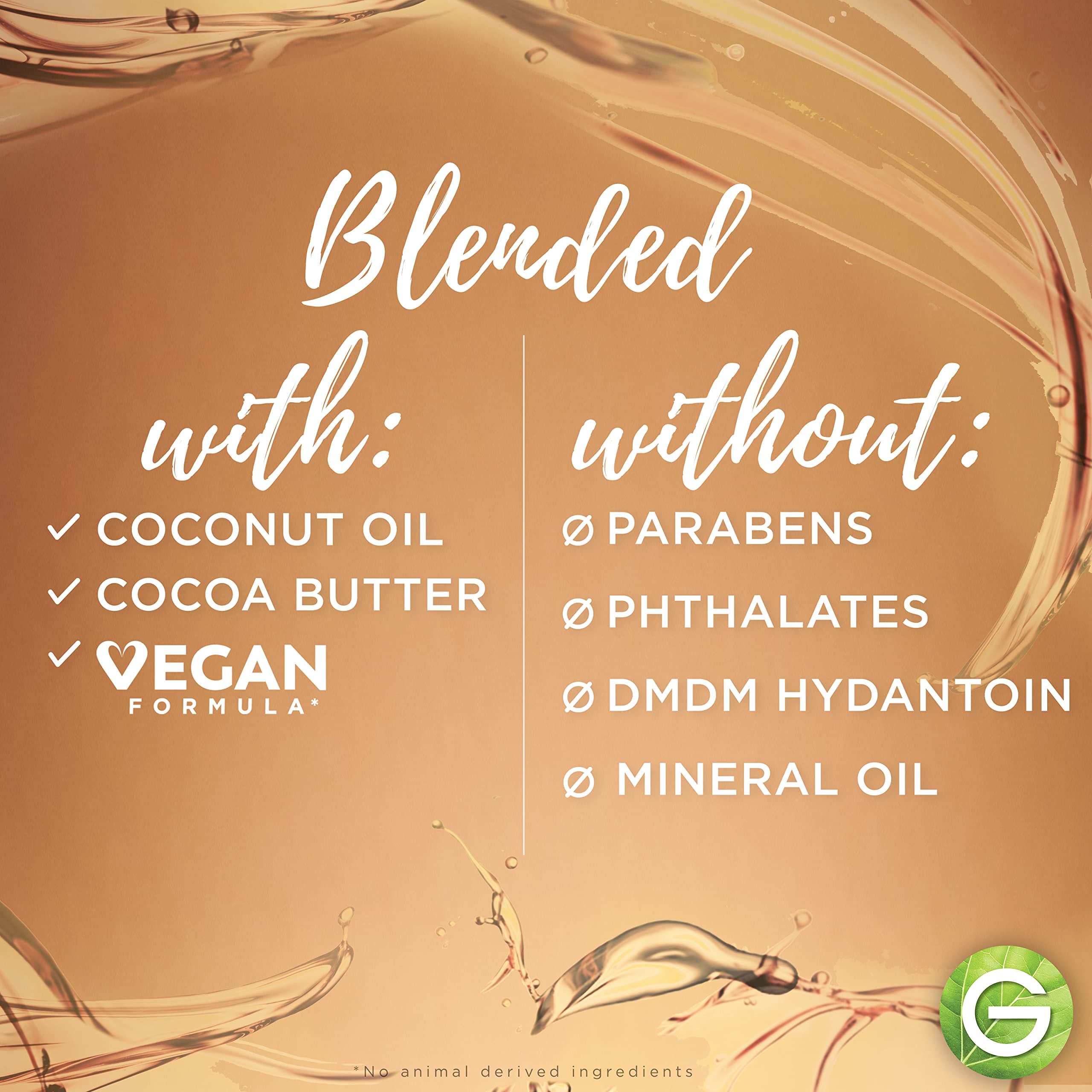 Garnier Whole Blends acondicionador vertiéndose para demostrar hidratación