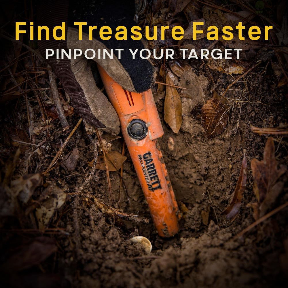Garrett Pro-Pointer AT close-up of molded ruler and tip for fast depth estimation