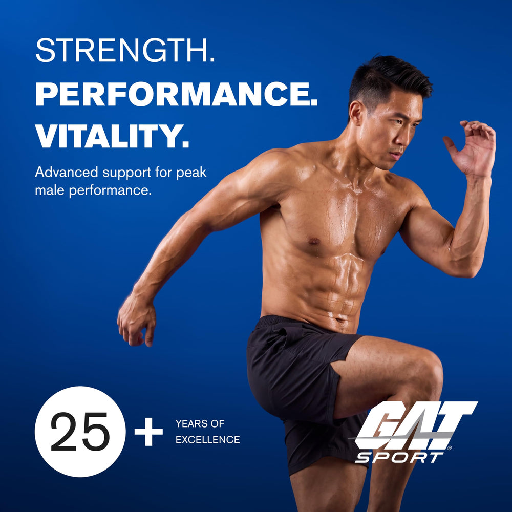 GAT SPORT hombre tomando desayuno activo integrando la suplementación