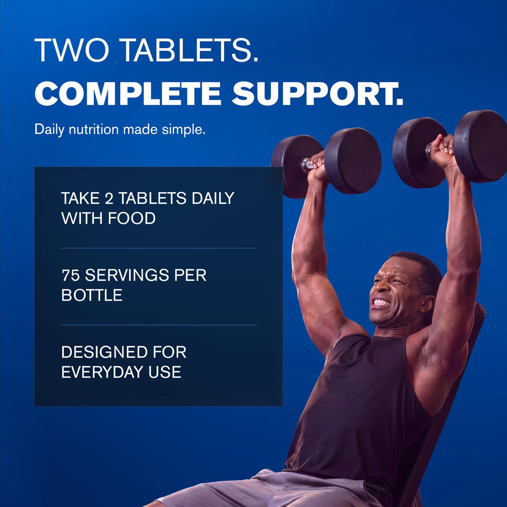GAT SPORT mano sosteniendo dos tabletas demostrando la dosis diaria