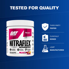 GAT SPORT etiqueta con lista de ingredientes para transparencia y confianza