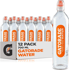 Gatorade botella frontal pack 12 mostrando etiqueta y capacidad 700 ml, hidratación confiable