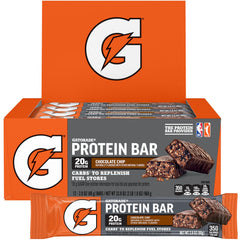 Gatorade barra frontal Chocolate Chip mostrando envase y conveniencia