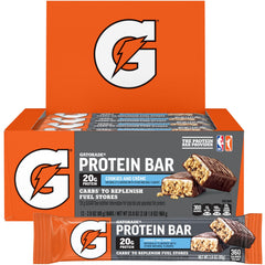 Gatorade barra Cookies & Crème empaque frontal atractivo y fácil de transportar