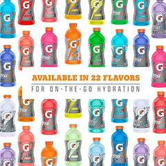 Gatorade primer plano de etiqueta mostrando sabor y información clara