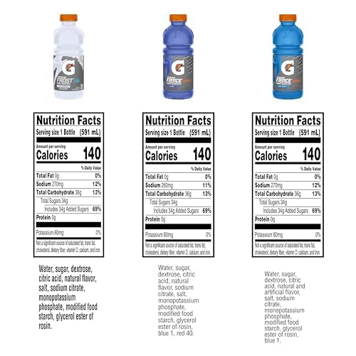 Gatorade botella junto a una regla para mostrar tamaño de 20 oz