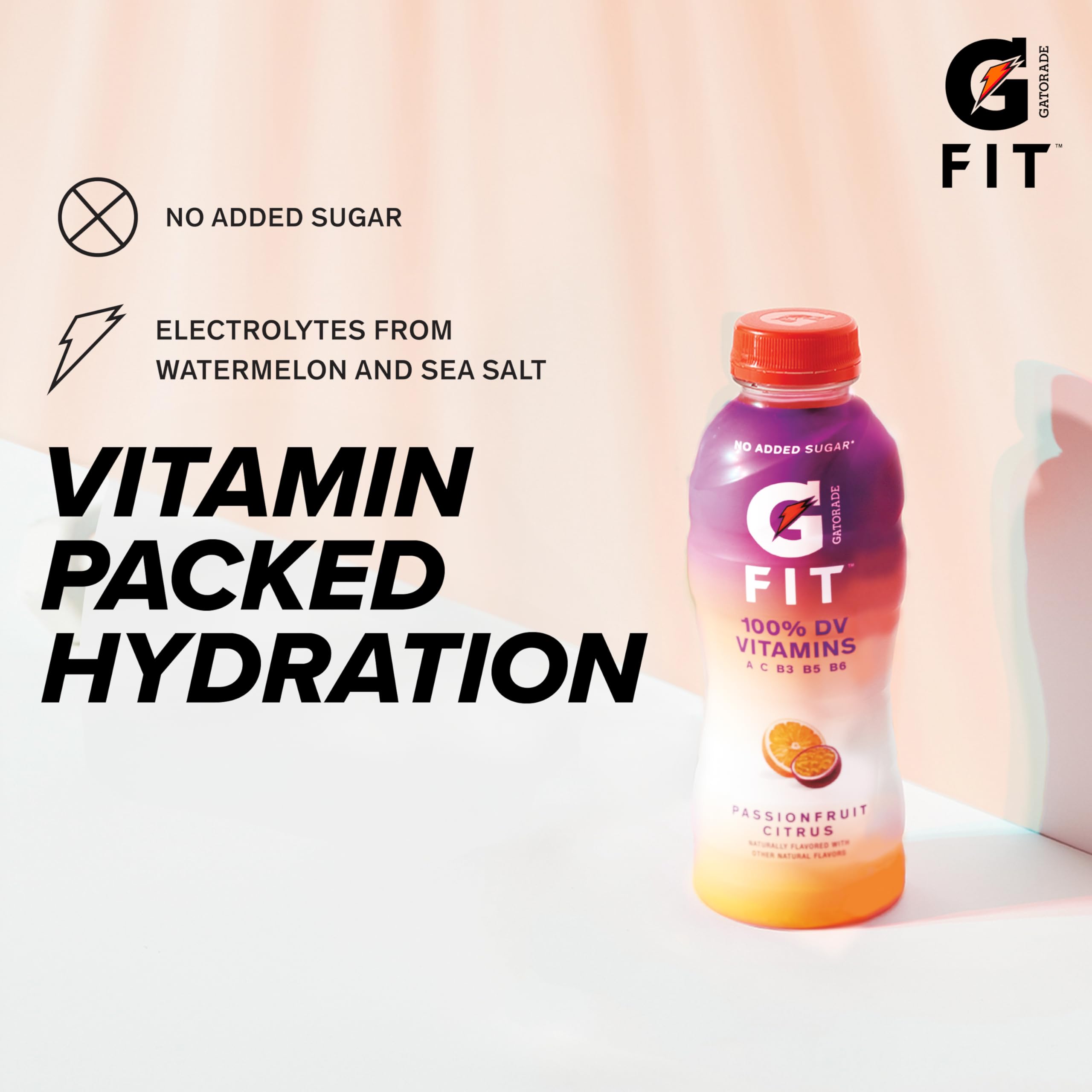 Gatorade Fit 12-pack stacked for storage showing boxed supply for regular use