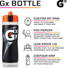 Gatorade Gx primer plano de válvula de alto flujo que evita derrames