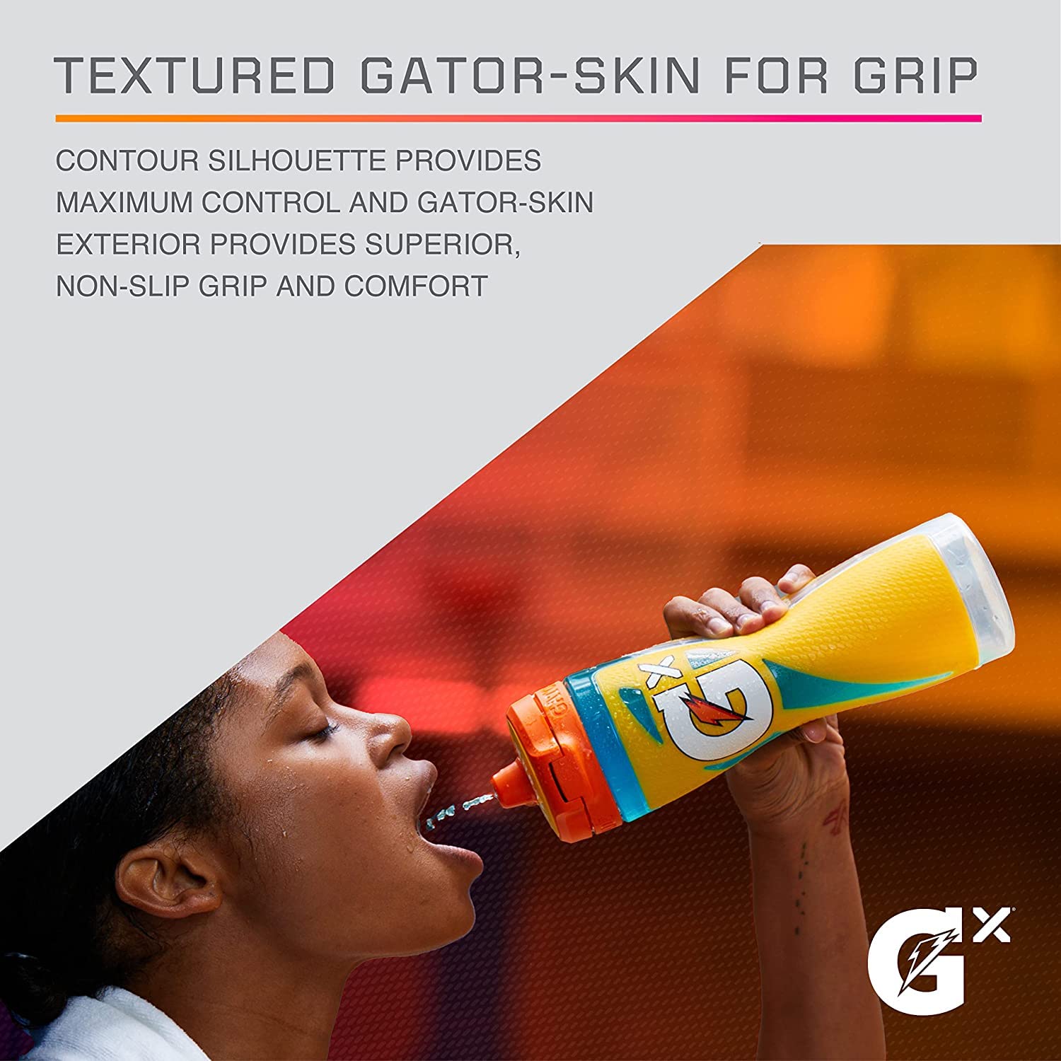 Gatorade Gx en uso durante entrenamiento ofreciendo hidratación práctica