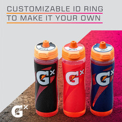 Gatorade Gx en mano durante entrenamiento ofreciendo hidratación rápida