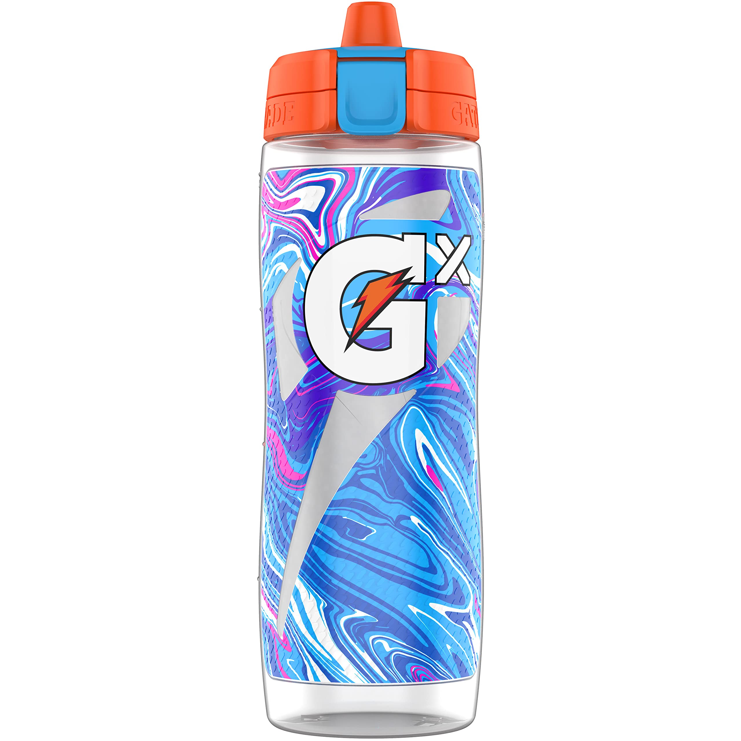 Gatorade Gx frontal Marble Blue mostrando diseño y capacidad