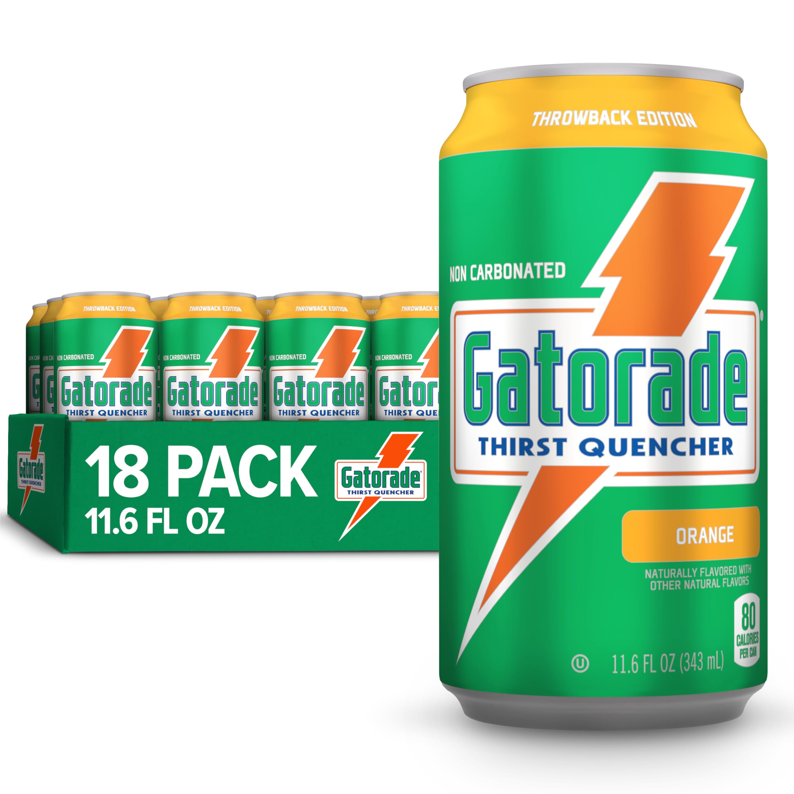 Gatorade lata frontal naranja mostrando etiqueta y utilidad refrescante